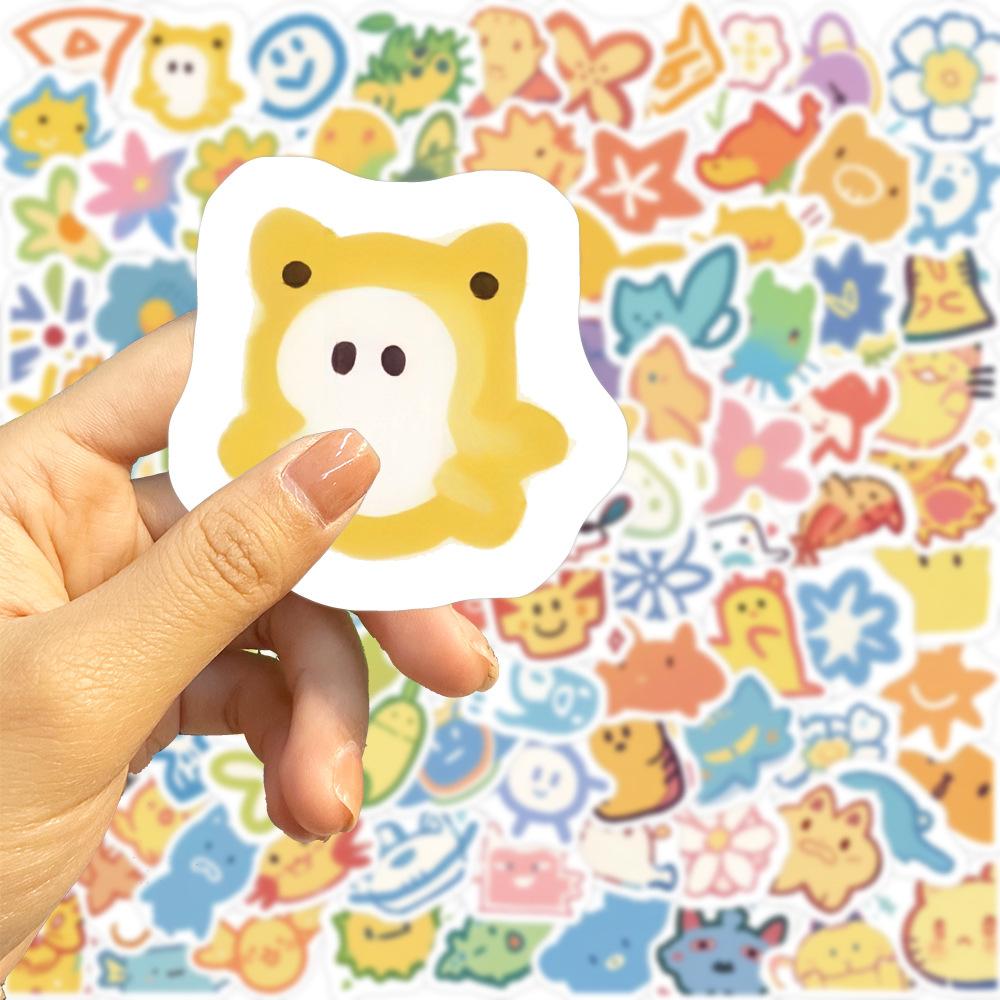 100 Cartoon Small Fresh Stickers Decorate Guitar Notebook Suitcase DIY Waterproof