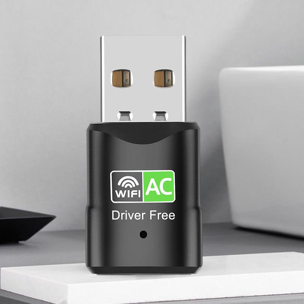 600M USB WiFi Adapter Dongle Plug and Play 2.4GHz 5.8GHz Dual Band WiFi Receiver Compatible with Windows Vista/XP/Win7/8/10/11