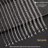 Multi-Size Titanium Steel Cuban, Figaro, Clavicle, and Hip Hop Chain Necklaces