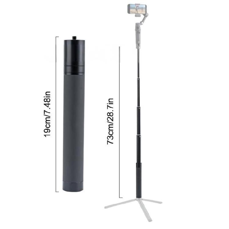 Camera Extension Rod Metal Extender Phone Stabilizer Rod with 1/4inch Screw Hole Telescopic Aluminum Outdoor Tripod