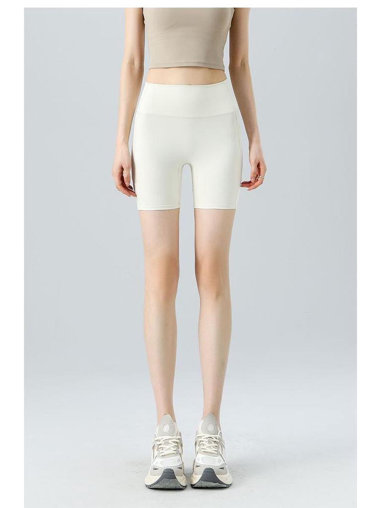 Women's High-Waisted Butt-Lifting Quick-Dry Yoga Shorts - Four-Point Fit, No-Show, Tight for Cycling & Fitness