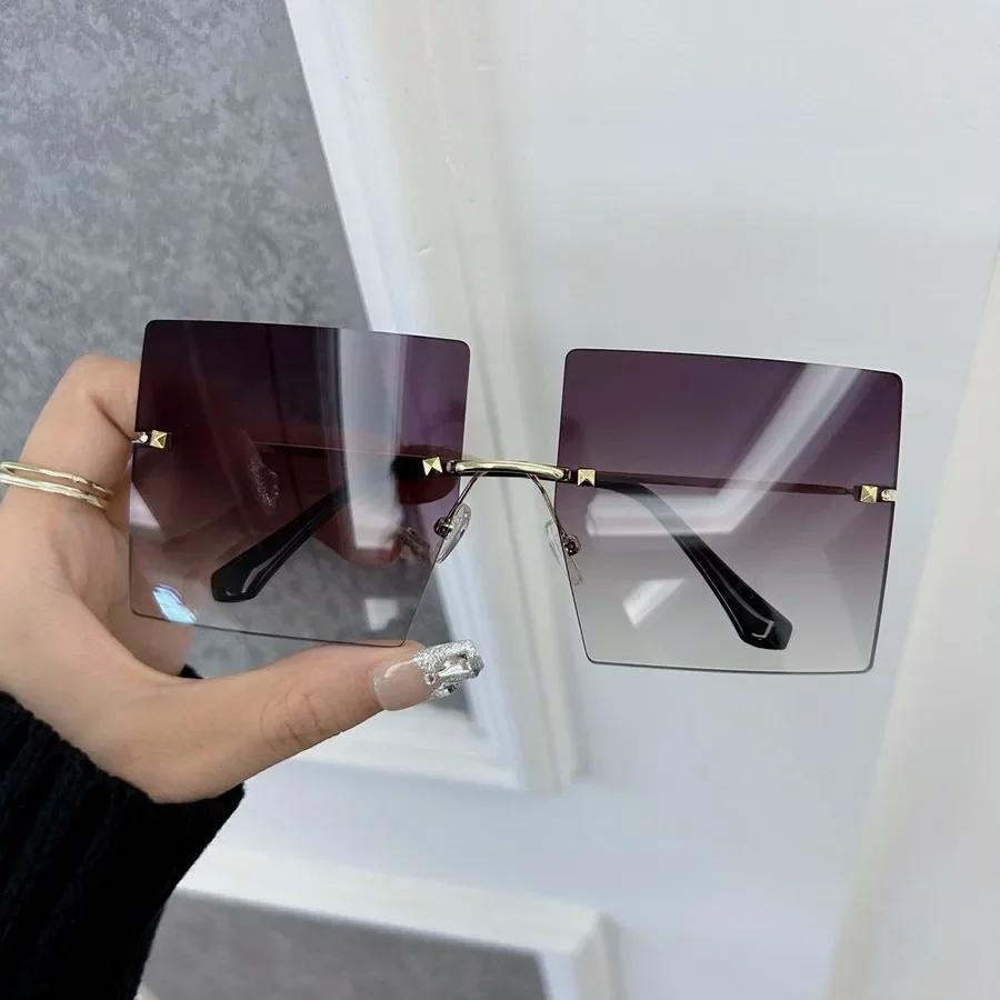 Barevné čtvercové sluneční brýle Dámské Pánské Bezrámové sluneční brýle Ženské Pánské Designová značka Unisex Cestovní Venkovní Oculos De Sol