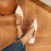 2025 Fall New Arrival: Pointed-Toe Flat-Heeled Side-Cutout Dainty Pumps for Women