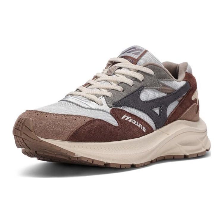 Mizuno Pi Retro Vintage Thick Sole Suede Synthetic Leather Shock Absorption Non-Slip Breathable Low-Top Casual Running Shoes D1GH2323-03