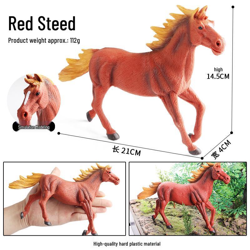 Children's Farm Animal Models: Cow, Pig, Rooster, Donkey, Duck, Cat, Sheep - Plastic Toy Set