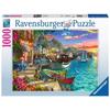 Puzzle 1000 Pièces - Magnifique Grèce - Ravensburger - Greckie Nabrzeze - Paysage Et Nature - Intérieur - Adulte