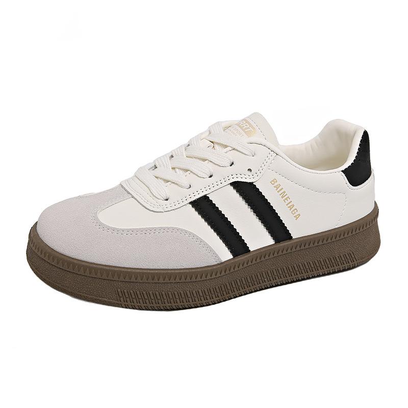 Leather Dexun Shoes Women's Shoes 2025 Autumn New Versatile Soft-soled White Shoes Women's Forrest Gump Shoes Casual Board Shoes