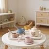 Montessori Afternoon Tea Set Baby Teething Toy Kids Simulated Kitchen Silicone Teapot Teacups Infant Early Education Toy Gift