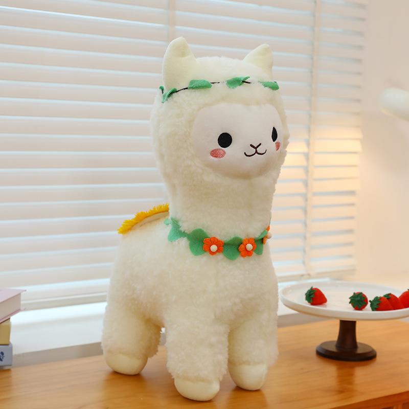 New Garland Alpaca Plush Toy Cartoon Beast Lamb Doll Large Size Children's Rag Doll