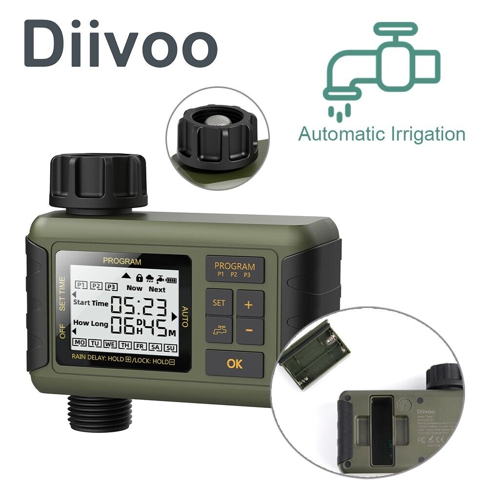 

Программируемый автоматический спринклерный таймер Diivoo, смеситель для уличного водоснабжения, садовый шланг, таймер