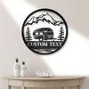 Mountain Campers Metal Wall Art Modern Hanging Decor