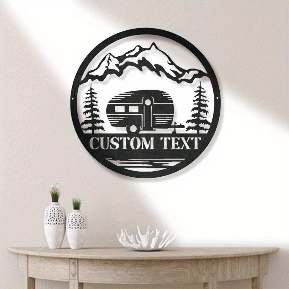 Mountain Campers Metal Wall Art Modern Hanging Decor