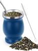 Stainless Steel Yerba Mate Cup 8oz Double Wall Yerba Mate Gourd with Spoon Straw Cleaning Brush for Home Office