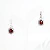 Bolaijewelry Gorgeous Elegant Unique Design January Birthstone Natural Garnet Special Cut Gemstone Earrings Women's 925 Silver Jewelry Gift