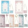 Modern Woven Jacquard Bed Blanket with Elastic Threads Compact Three-Piece Set Portable Travel Mat & Small Bag Easy Storage