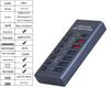 Aluminum 10-Port USB 3.0 Hub with Independent Switches and High Power Splitter
