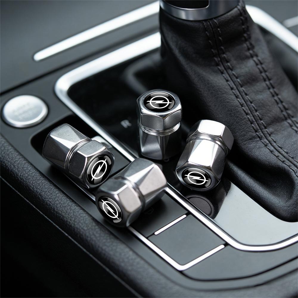 4Pcs Car 3D Metal Diamond Tire Air Valve Caps Tyre Rim Stem Protection Covers For OPEL OPC Astra Mokka Movano Vectra Insignia