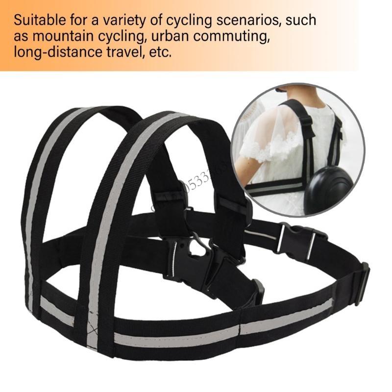 090E Adjustable Safety Harness Child Safe Riding Harness Polyester Hardness Child Protections Belt for Motorcycle Riding nero