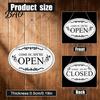 Wall Mounted Store Sign Wooden Open Closed Sign, Double-Sided Hanging Door with Vintage Rustic Business Frame, Waterproof Storefront Indicator, Retro