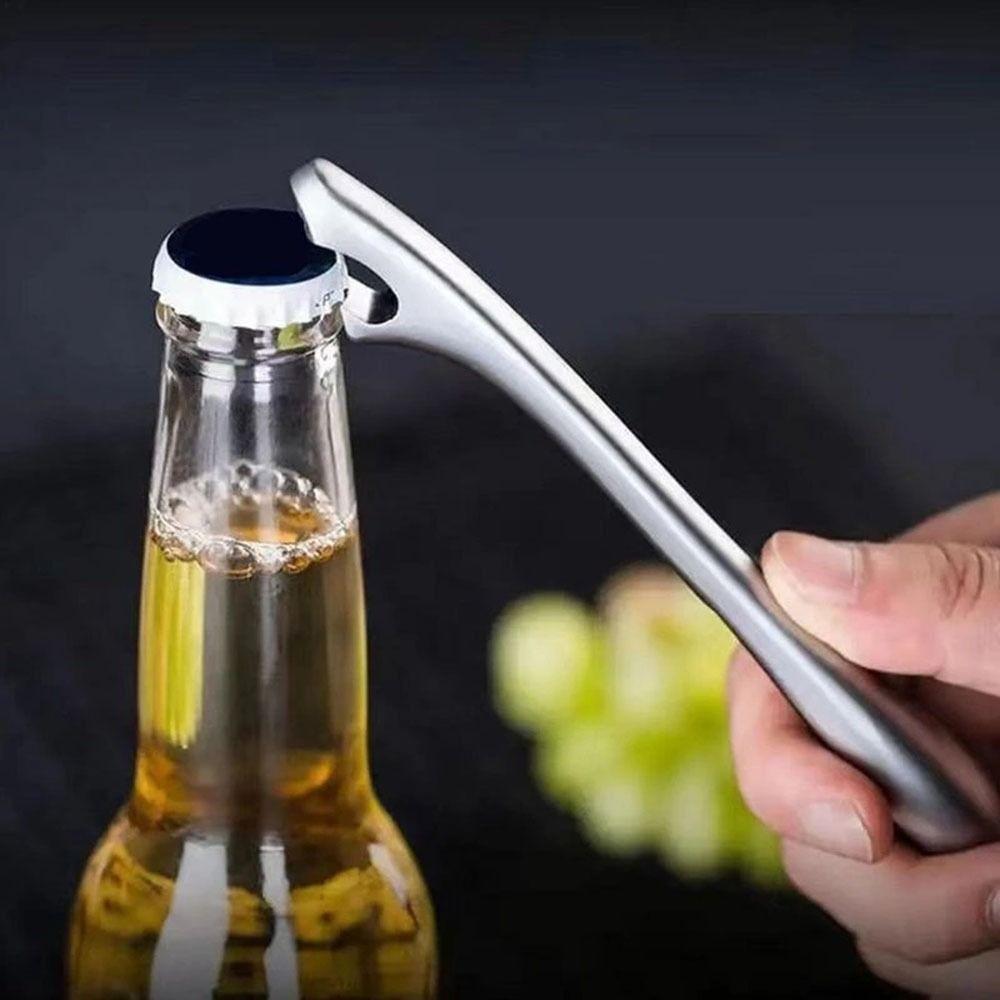Metal Bottle Opening Tool Shark Mouth Non-slip Beer Bottle Opener Portable Rubber Handle