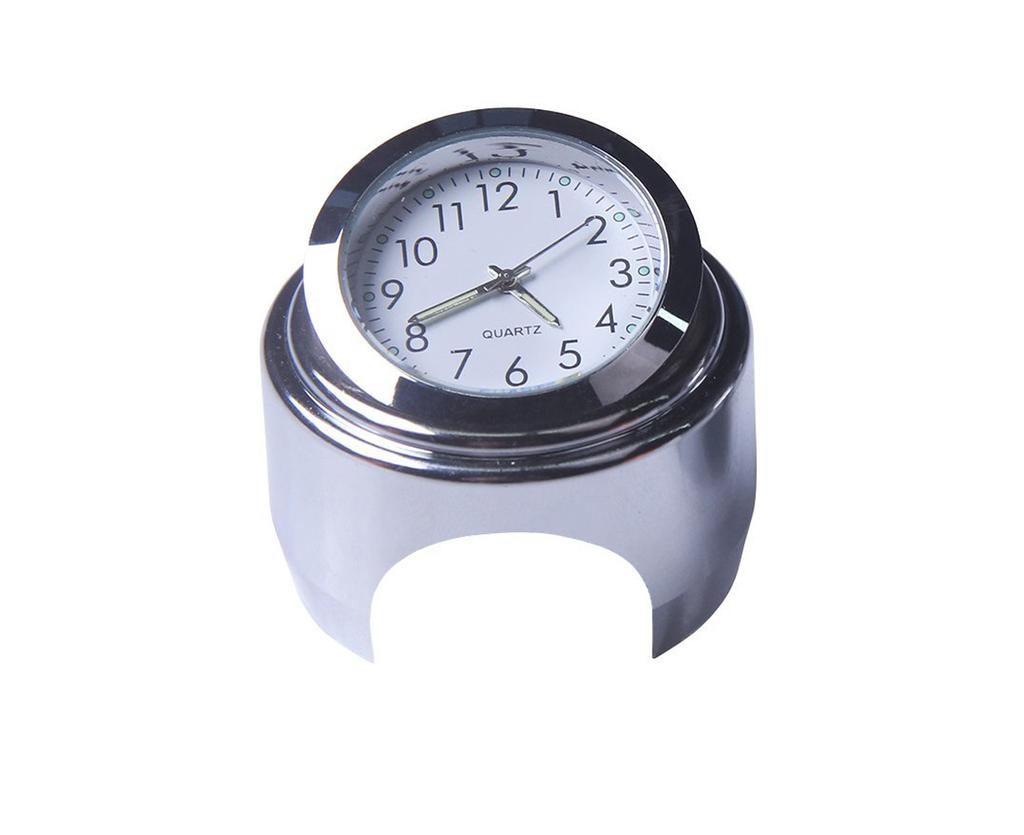 22-25mm Motorcycle Handlebar Clock Thermometer Waterproof Dial Handlebar Mount for Yamaha Kawasaki Etc
