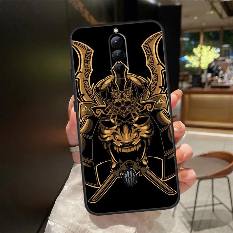 Samurai Mask Demon Case For ZTE Nubia Red Magic 10S 9S 8S 10 9 8 11 Pro Plus 6 7 6S 7S For RedMagic 10 Air Cover