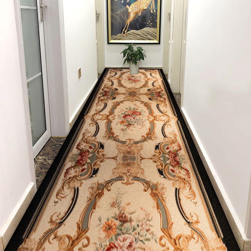 European Retro Floral Living Room Hall Carpet Stairway Hallway Stairs Home Decoration Corridor Aisle Runner Rug Kitchen Mat