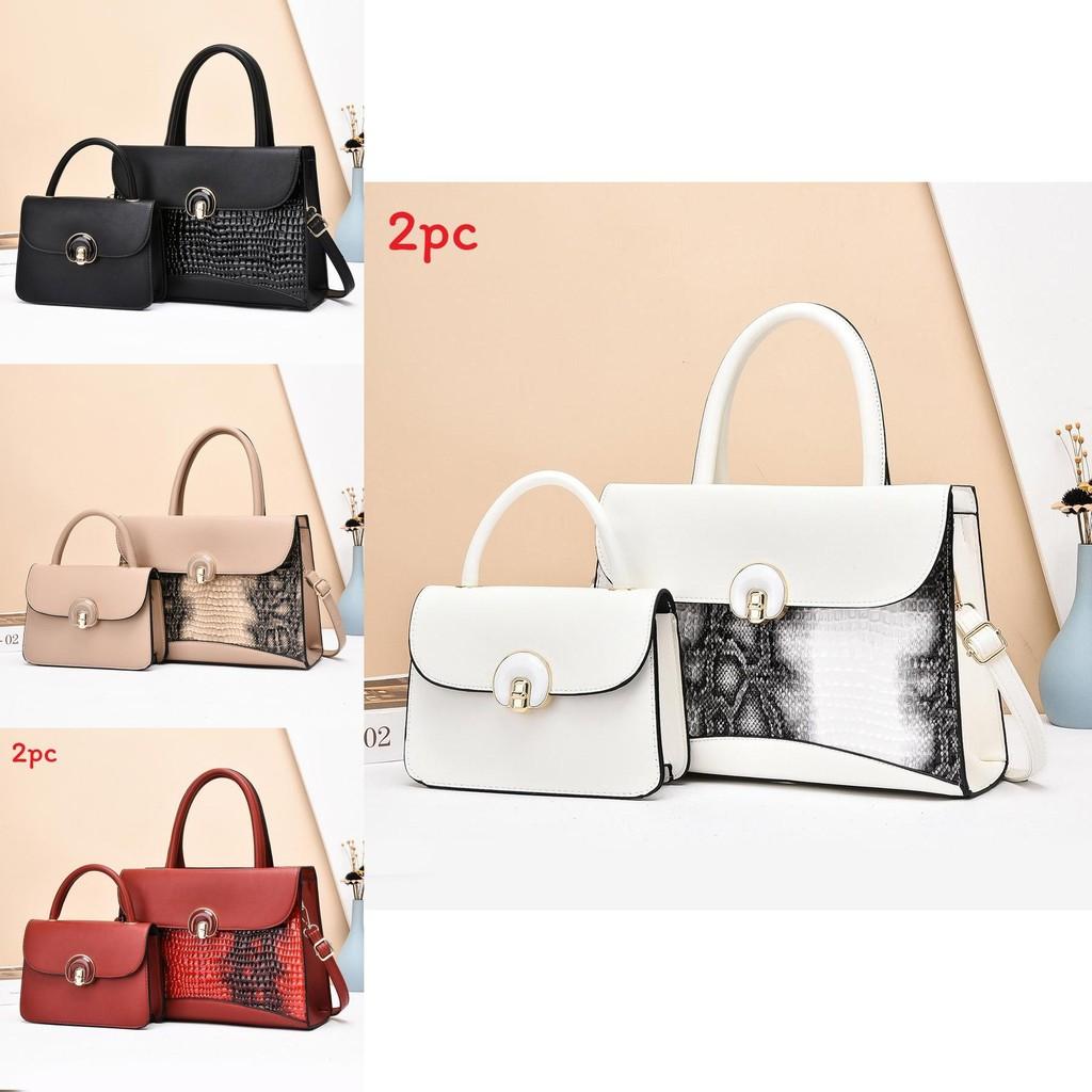 Pu Tote Bag With With Serpentine Print Design And Inner Pouch For Casual Travel Ladies Office Use