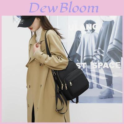 Oxford Cloth Casual Travel Backpack For Women With Large Capacity And Zipper Closure