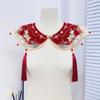 Girl False Collar Embroidered Chinese Ancient Shirt Shawl Wrap for Carnivals