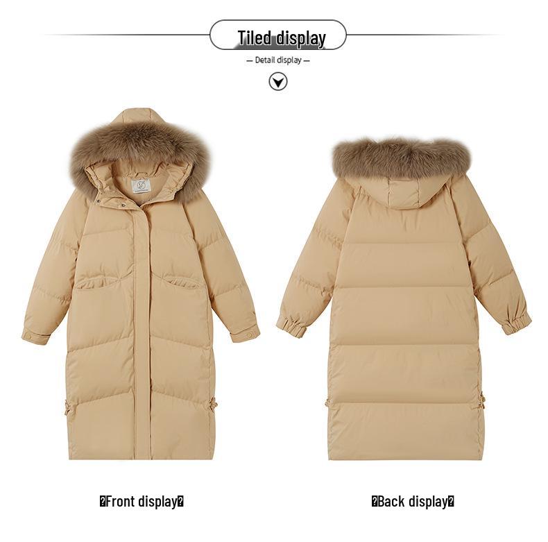2024 Women's Extra-Long Korean Cotton Quilt Coat - Winter Over-the-Knee Loose Fit