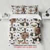 Cute Cat Face Bedding Sets Comforter Not Included Cartoon Animal 3D Printed 3pcs 100% Polyester Duvet Cover With 2 Pillowcases