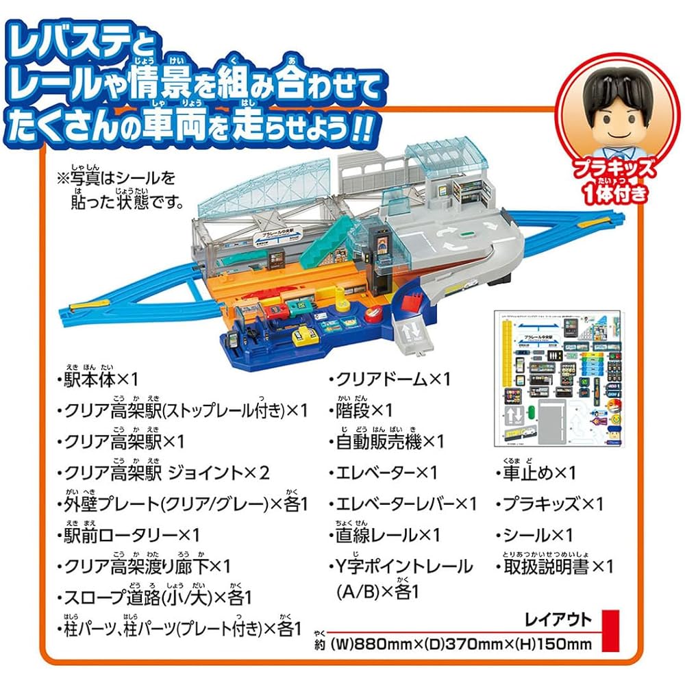 Takara Tomy Plarail Action and Sound Big Station Toy Train Set for Ages 3 and Up