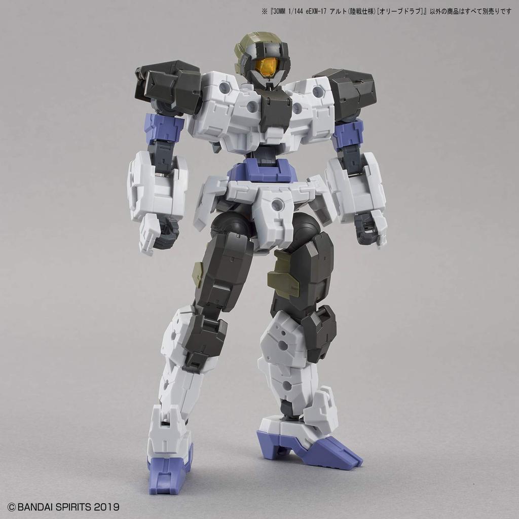 BANDAI SPIRITS 30MM Alto Combat Scale Plastic Model Kit eEXM-17 (Ground Type) [Olive Drab] 1/144 Pre-Colored