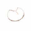 Purple Gold Transfer Bead Bracelet Light Luxury Fashion Rose Gold Plated Laser Bead Bracelet Women
