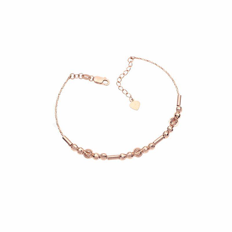 Purple Gold Transfer Bead Bracelet Light Luxury Fashion Rose Gold Plated Laser Bead Bracelet Women