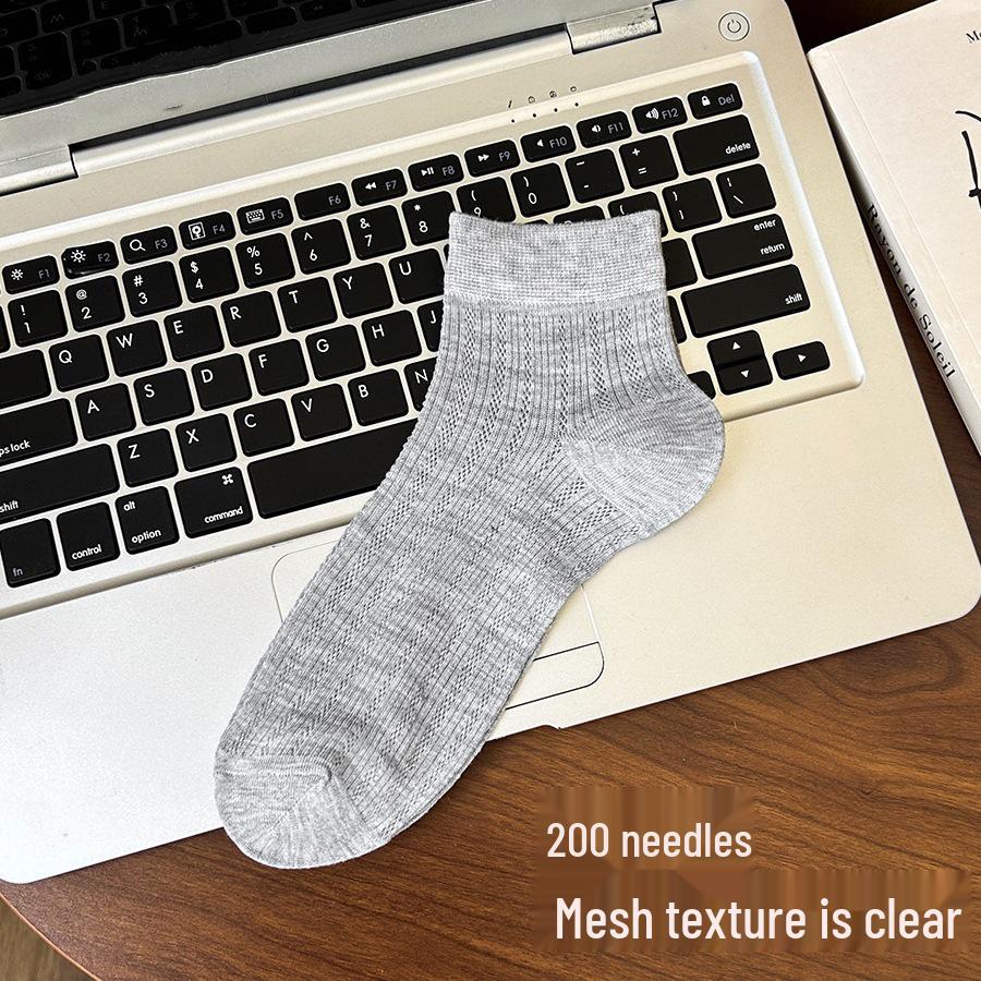 Women's Ultra-Thin Mesh Ballet Ankle Socks - Breathable, Boneless, Mid-Calf Japanese Ice Silk for Summer