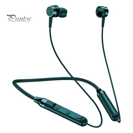 

Беспроводные наушники с высокой точностью воспроизведения звука, интеллектуальным шумоподавлением IPX5, водонепроницаемые, совместимые с Bluetooth, 5.1-канальные спортивные стереонаушники с шейным ободом для занятий спортом зелёный