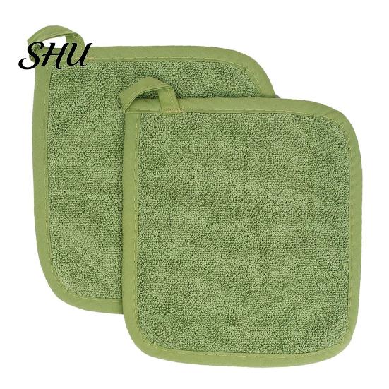 Baking Tools 2Pcs Mittens Breathable Anti-scalding Cotton Non-slip Potholder Oven Gloves for Daily Use Mitts