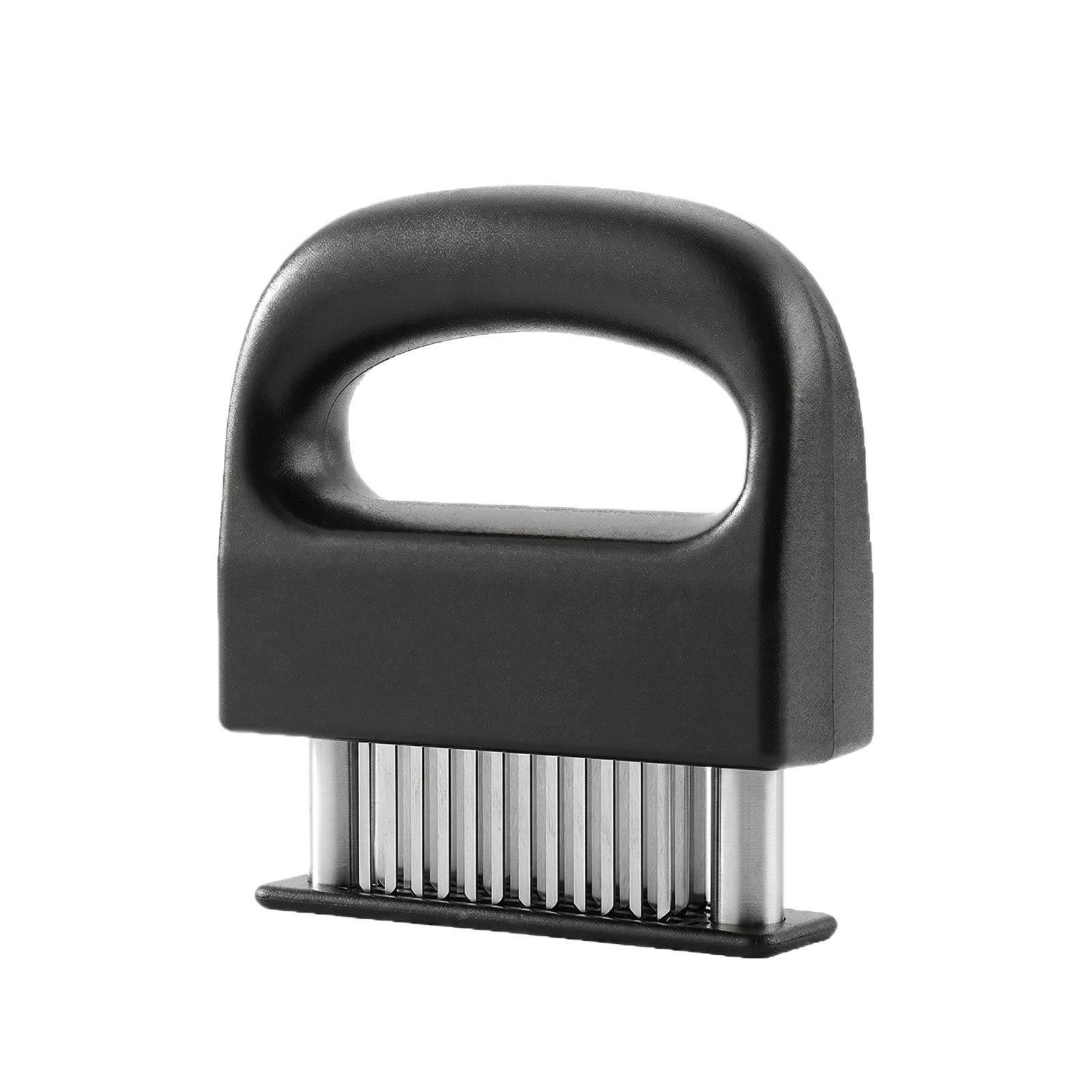 

Meat Tenderizer Tool with Stainless Steel Needles for Beef Pork Chicken Kitchen Meat Softener with Ergonomic Handle for Even Marinade Penetration One Size чёрный