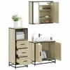 VidaXL Bathroom Furniture Set 3 Pcs Sonoma Oak, Bathroom Cabinet, Bathroom Cupboard, Furniture 3301006
