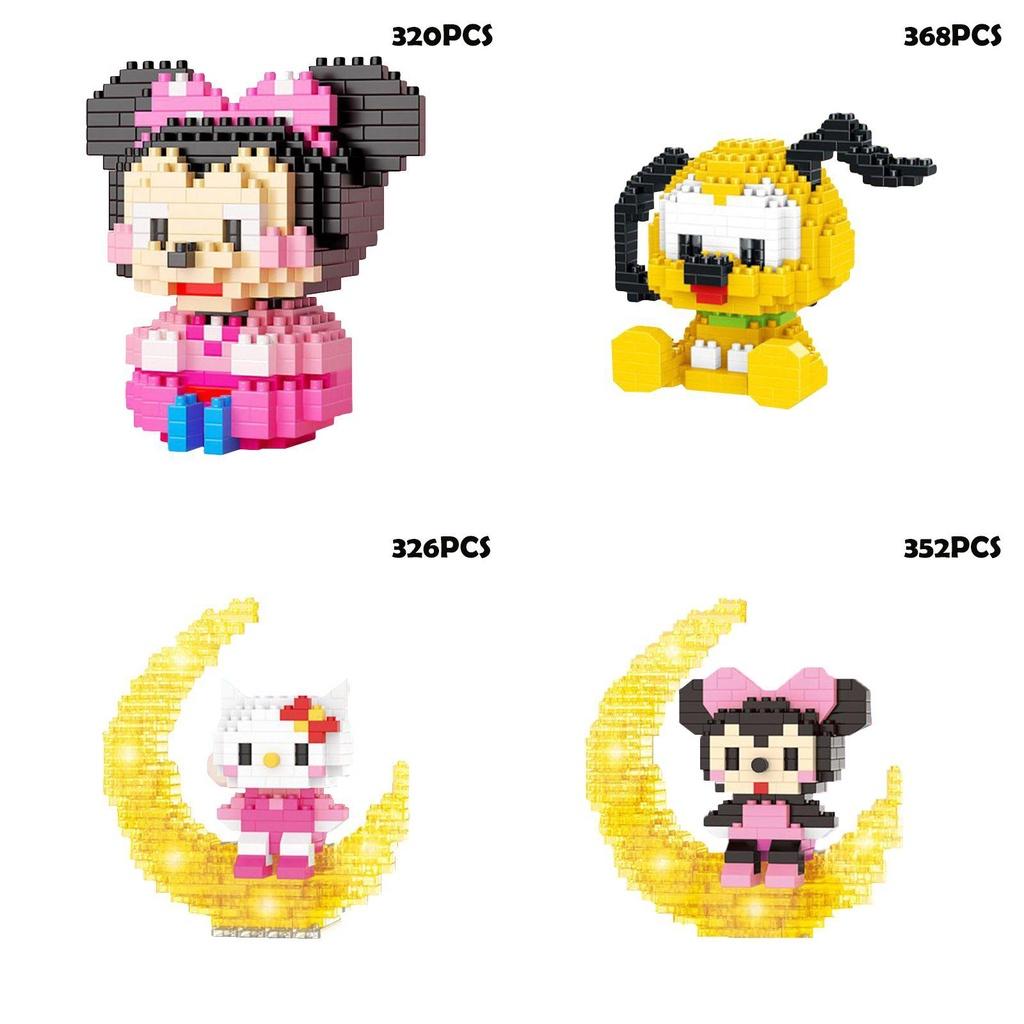 Exquisite Disney Cartoon Doll Model Micro Building Blocks Set For Kids