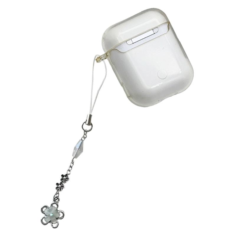 Handmade Beaded Phone Chain Four Leaf Clovers Cellphone Charm Colorful Keyring Pendant Cellphone Charm Accessory