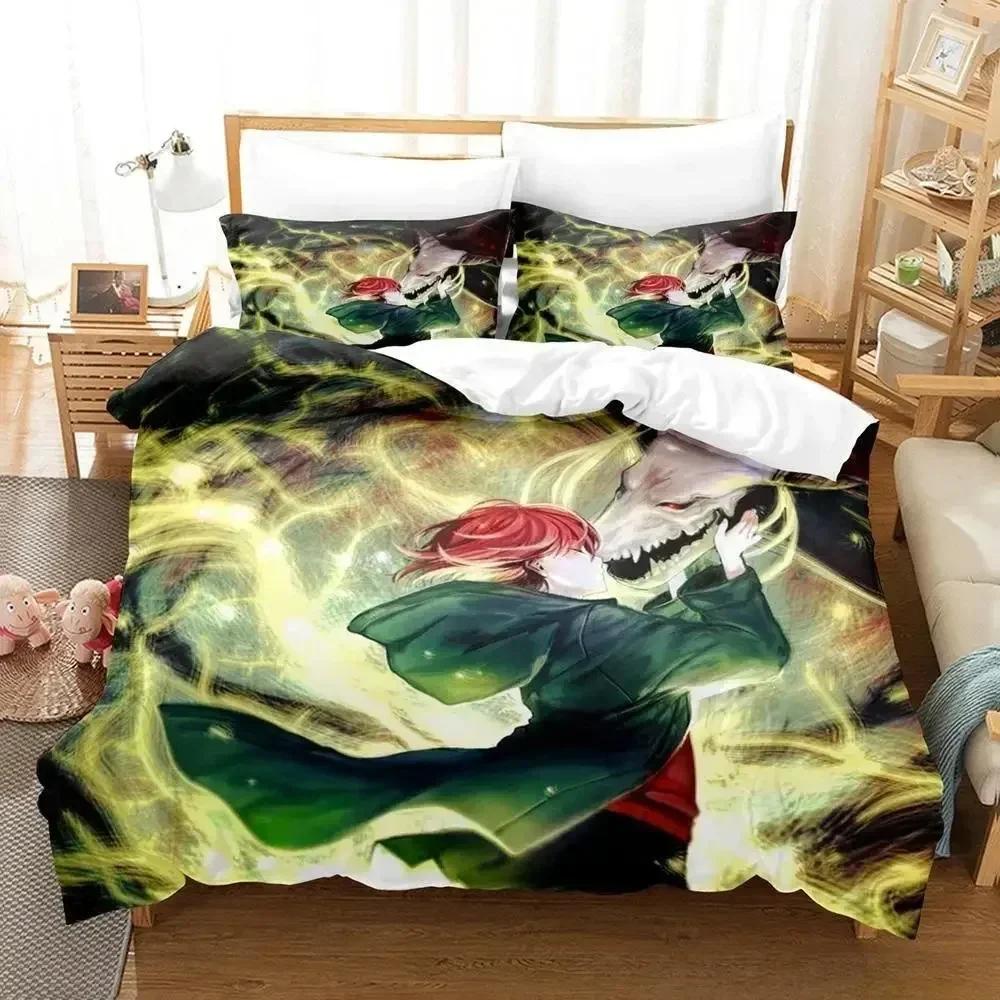3D Print  Mahou Tsukai no Yome Bed Set Duvet Cover Pillowcase Bedding Set Bed Linen Sheet Quilt Cover Full Queen King Size