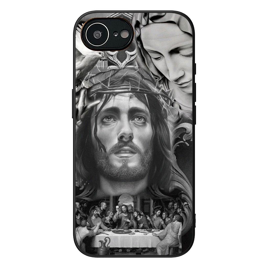 for Samsung Galaxy A25 A37 A57 A12 A14 A41 A50 A51 A70 A71 A72 A21S A04 M15 Note 20 9 8 10 Case Jesus Judah Virgen de Guadalupe