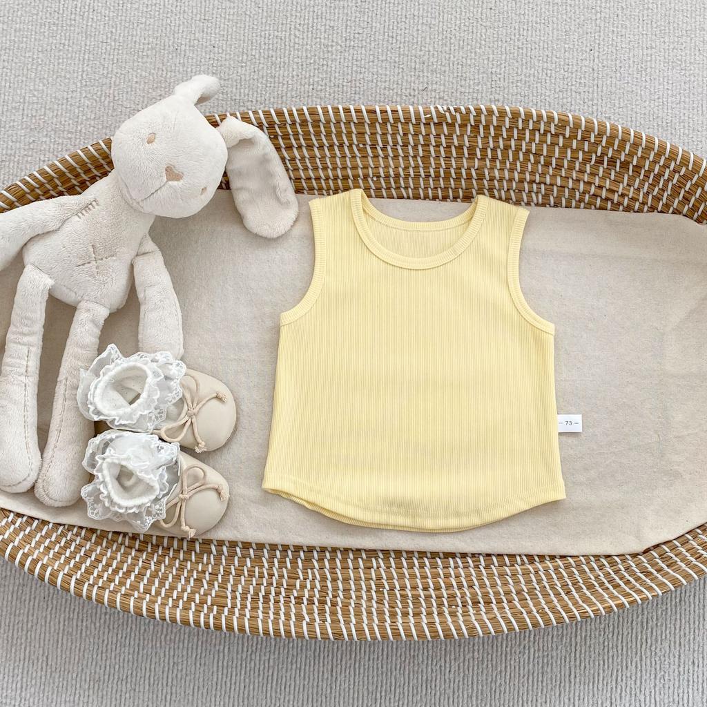 Baby Girls Summer Macaron Sleeveless Tank Top Lightweight Basic Layering Tee