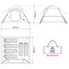 Instant Tent Green 305 x 275 x 190 cm Polyester and Steel