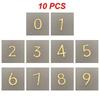 3D Numeral Door Plaque House Drawer Sign Plating Gate Digits 0 To 9 Acrylic Number Tag Hotel Home Sticker Address Door Label