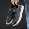 Board Shoes Men's 2025 Spring New British Casual Board Shoes Men's Leather Shoes Fashion Casual Skateboard Shoes 2025