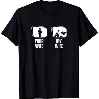 Unisexs Funny Your Wife Vs My Wife Aikido Martial Arts Graphic Tshirt 100 Co